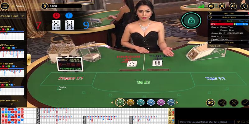 Cược Rồng hổ đơn giản tại casino Go99